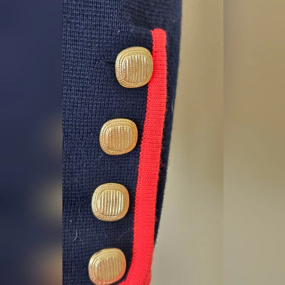 Vintage Penny's Wool Navy Blue Women's Jacket with Red Trim EUC - Picture 4 of 5